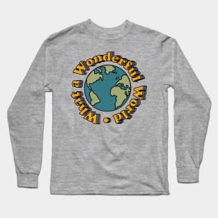 Retro What a Wonderful World Long Sleeve T-Shirt